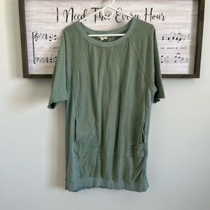 Umgee Sage Green Crewneck Tunic